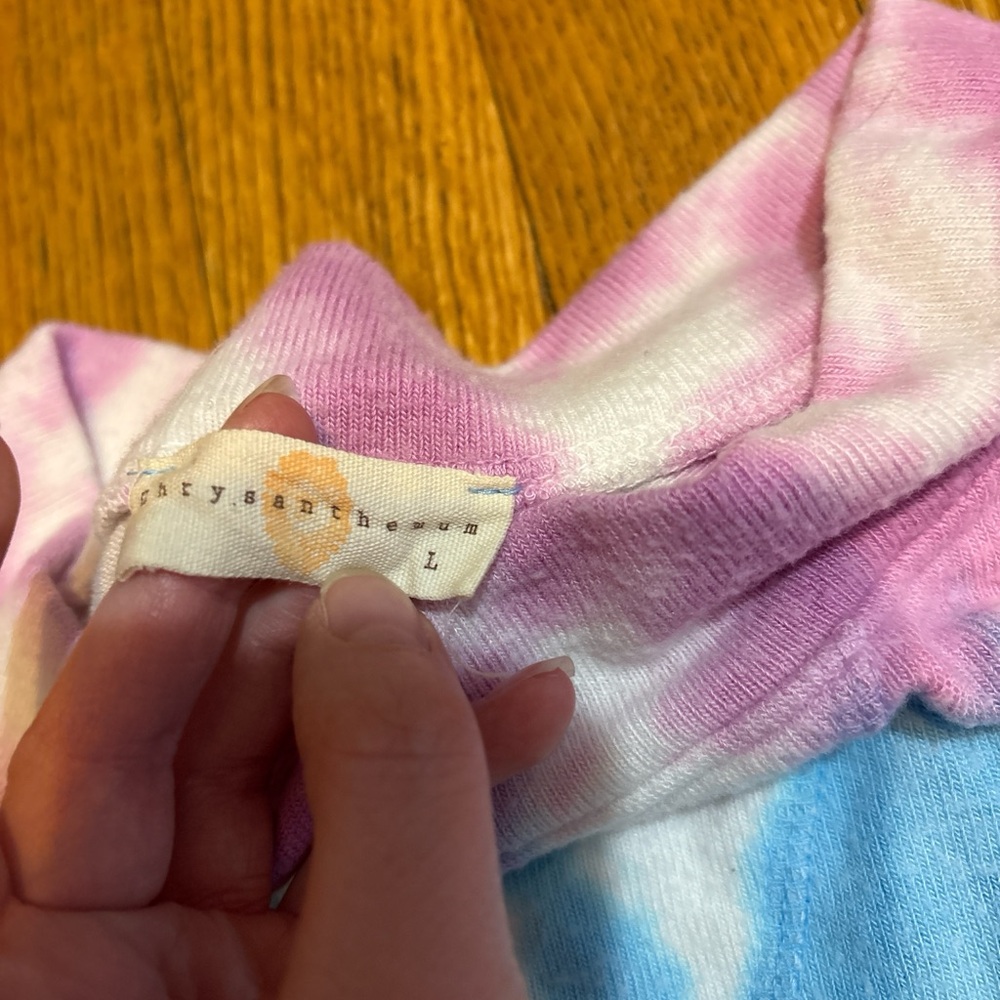 Tie-Dye Pullover Sweatshirt in Pink and Blue - Picture 5 of 6
